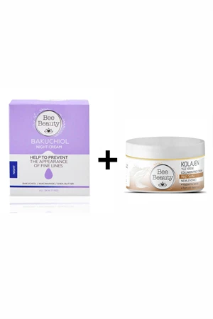 Bee Beauty Keçi Sütü Kolajen Yüz Kremi 50 ml Bakuchiol Gece Kremi 50 ml