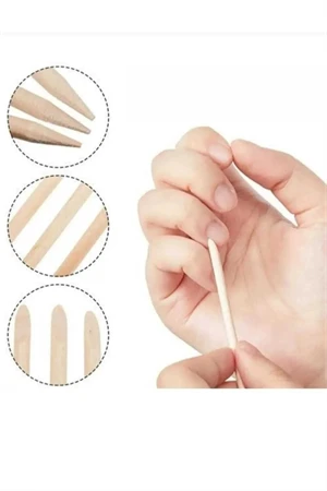 Tek Kullanımlık Steril Et İtici Ahşap 50 Adet Portakal Çubuğu ürün görseli 1