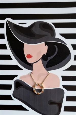 Küçük Kalp Detaylı Zirkon Taşlı Kadın Çelik Kolye