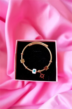 Nazar Boncuk Detay Çelik Pandora Model Bileklik - Resim 2