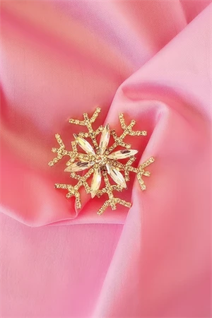 Kadın Kartanesi Zirkon Taşlı Broş ürün görseli 1