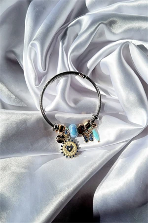 Paslanmaz Pandora Çelik Charm Bileklik - Resim 3