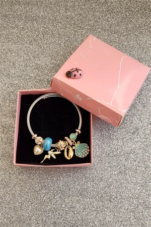 Paslanmaz Pandora Çelik Charm Bileklik - Resim 2