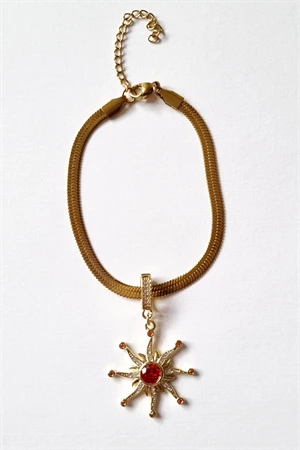 Ajda Bilezik Uyumlu Güneş Çelik Charm - Resim 4