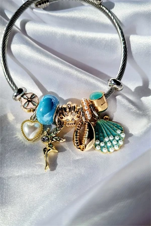 Paslanmaz Çelik Pandora Modeli Charm Bileklik - 1