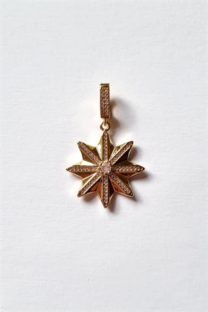 Ajda Bilezik Uyumlu Kutup Yıldızı Çelik Charm - Resim 2