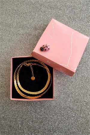 Kadın Yüksek Kalite Çelik Italyan Zincir Kolye 45cm - 2