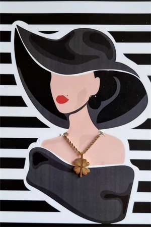 Çelik Kolye Kararmaz Antialerjik Yonca Figürlü