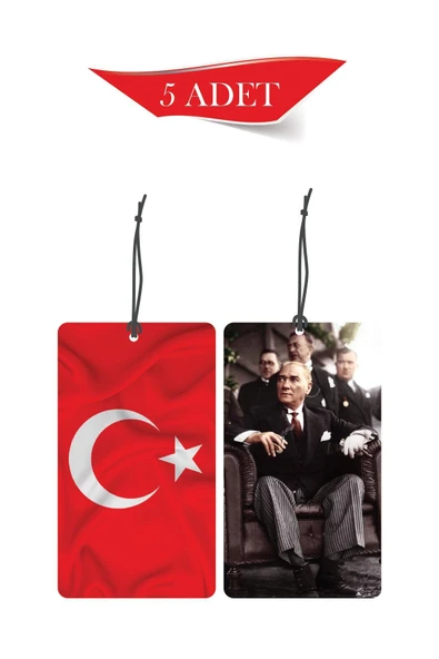 ByMeyla Kemal Atatürk 5'li Dekoratif Oto Kokusu ve Oto Aksesuarı ürün görseli
