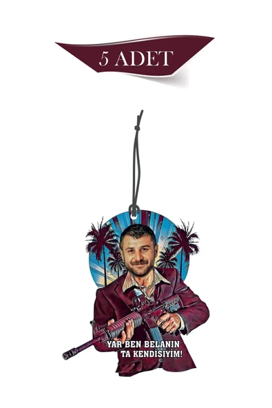 ByMeyla Azer Bülbül 5'li Dekoratif Oto Kokusu ve Oto Aksesuarı