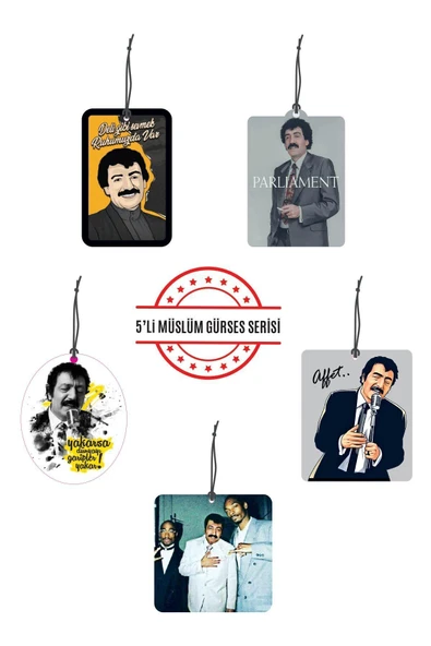 ByMeyla Müslüm Gürses Serisi5'li Karma Dekoratif Oto Kokusu ve Oto Aksesuarı ürün görseli