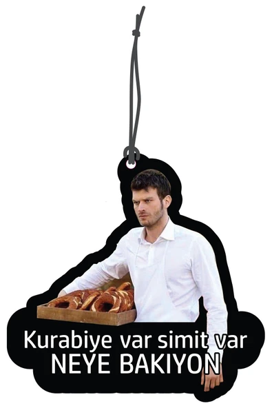 ByMeyla Kurabiye Var Simit Var Tasarımlı Dekoratif Oto Kokusu ve Oto Aksesuarı