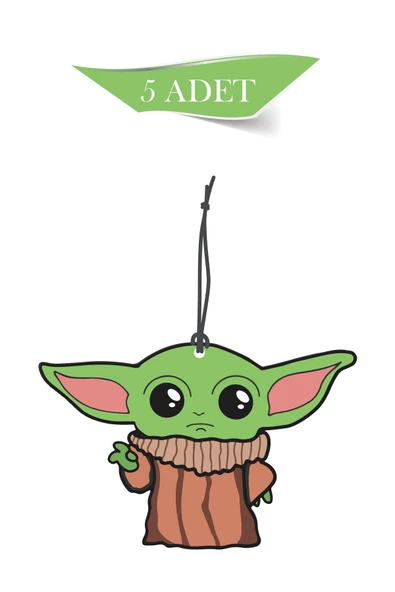 ByMeyla Star Wars Yoda 5'li Dekoratif Oto Kokusu ve Oto Aksesuarı