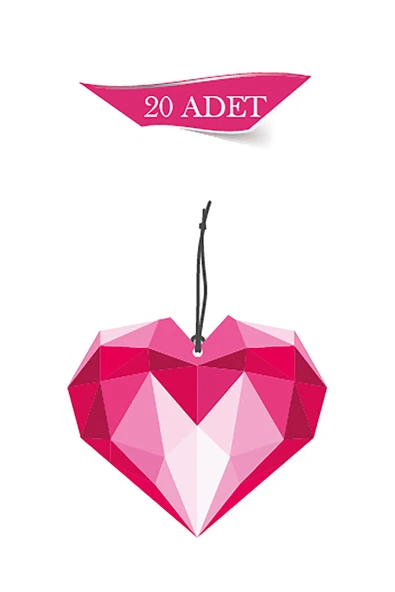 ByMeyla Pembe Kalp Tasarımlı Premium 20'li Dekoratif Oto Kokusu Ve Oto Aksesuarı