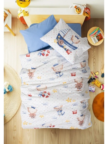 Cotton Box Bebek Nevresim Takımı Seaman Mavi - 2