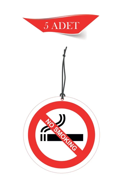 ByMeyla No Smoking 5'li Dekoratif Oto Kokusu ve Oto Aksesuarı