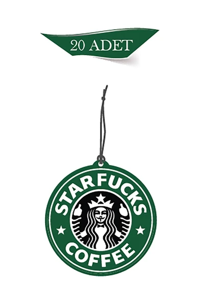 ByMeyla Starbucks Tasarımlı 20'li Oto Kokusu Ve Oto Aksesuarı