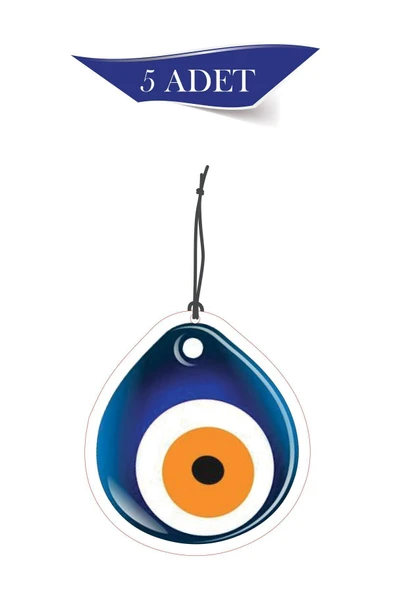 ByMeyla Nazar Boncuğu 5'li Dekoratif Oto Kokusu ve Oto Aksesuarı ürün görseli