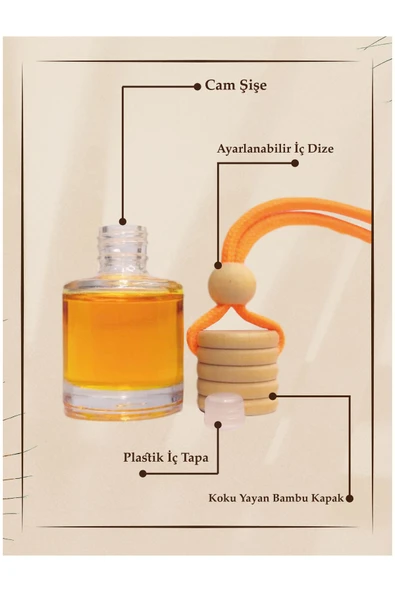 ByMeyla TURUNCU ERKEK PARFÜMÜ ESANSLI OTO KOKUSU VE AKSESUARI - 4