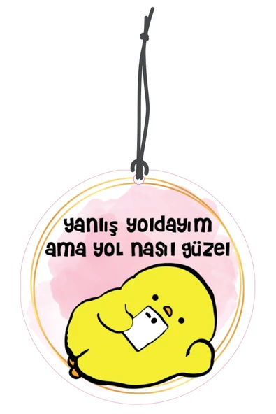 ByMeyla Yanlış Yoldayım Tasarımlı Dekoratif Oto Kokusu ve Oto Aksesuarı ürün görseli