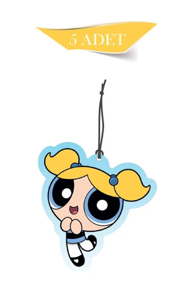 ByMeyla Powerpuff Girls Bubbles 5'li Dekoratif Oto Kokusu ve Oto Aksesuarı