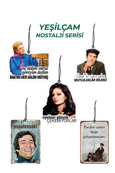 ByMeyla Yeşilçam Nostalji Serisi Mükemmel Set Eğlenceli Araba Kokusu Ve Aksesuarı ürün görseli