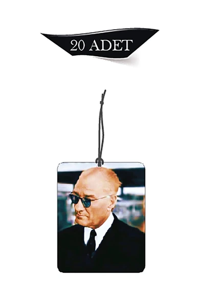 ByMeyla Kemal Atatürk Güneş Gözlüklü Tasarımlı 20'li Oto Kokusu ve Oto Aksesuarı