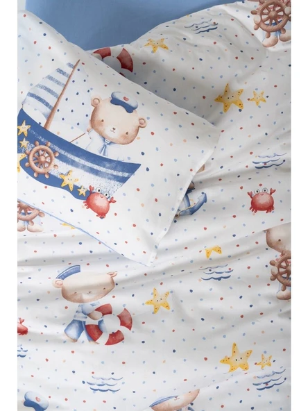 Cotton Box Bebek Nevresim Takımı Seaman Mavi - 4