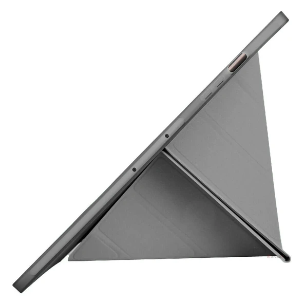 Samsung Galaxy Tab S10 Plus X820 12.4 İnç Katlanabilir Kalemlikli Standlı Akıllı Kılıf  Koyu Gri - Resim 5