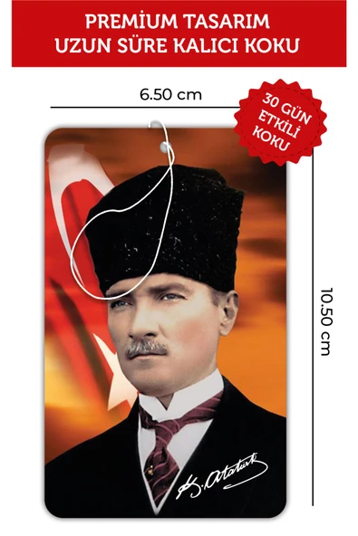 ByMeyla Mustafa Kemal Atatürk Görselli̇ Dekorati̇f Hedi̇yeli̇k Oto Kokusu Ve Aksesuari ürün görseli