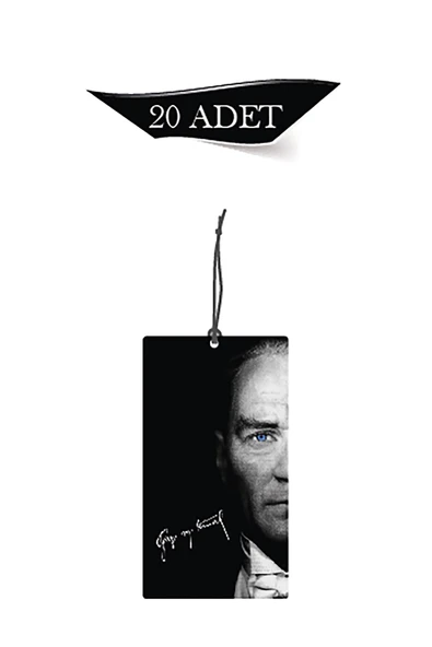 ByMeyla Mavi Gözlü Kemal Atatürk Tasarımlı 20'li Oto Kokusu ve Oto Aksesuarı ürün görseli