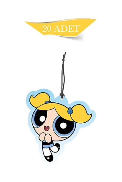 ByMeyla Powerpuff Girl Bubbles Tasarımlı 20'li Oto Kokusu ve Oto Aksesuarı