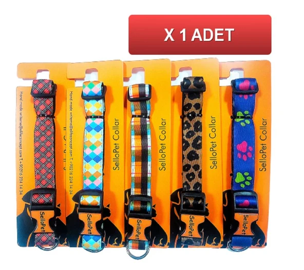 Sellopet Yumuşak Orta Boy Köpek  Boyun Tasması Karışık Renk 1 ADET - Resim 2