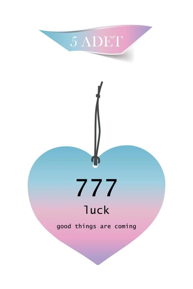 ByMeyla 777 luck Kalp 5'li Dekoratif Oto Kokusu ve Oto Aksesuarı