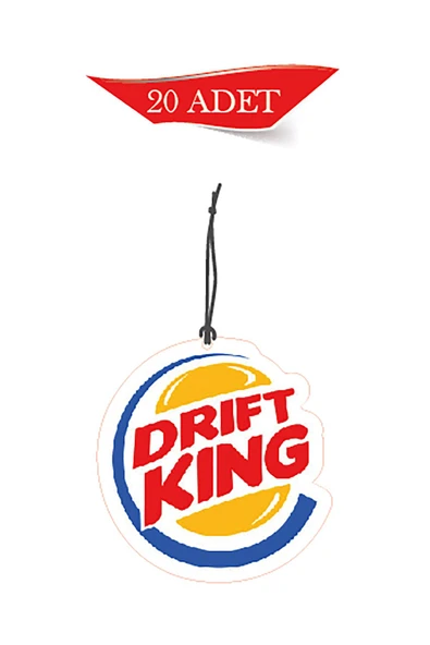 ByMeyla Drift King Burger Tasarımlı 20'li Oto Kokusu ve Oto Aksesuarı