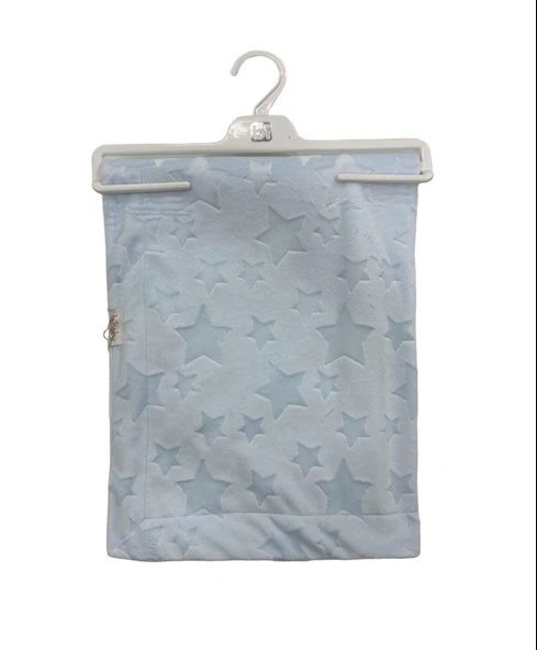 Bibaby Jacquard Star 82x90 Battaniye 64726 Blue - Resim 3