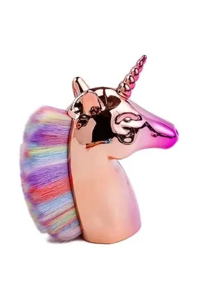 Unicorn Toz Fırça Tek Boynuzlu At Renkli Fırça Pembe