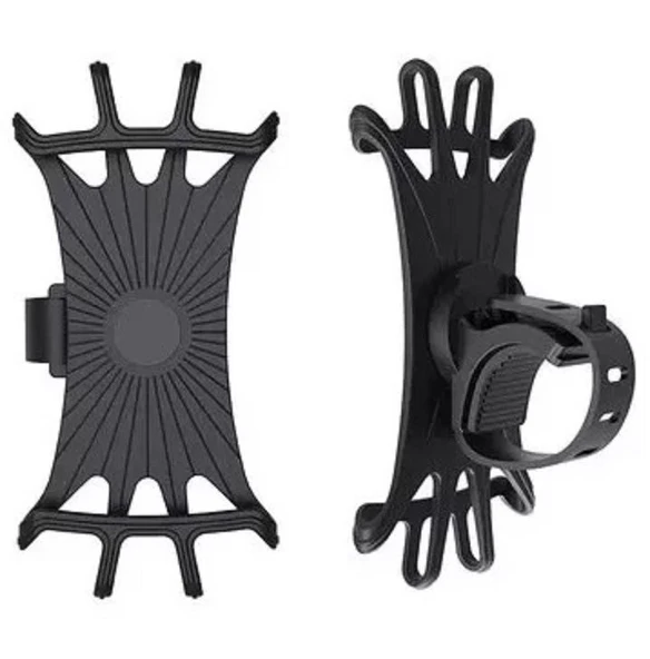 Motosiklet, Bisiklet Esnek Silikon Örümcek Telefon Tutucu Siyah ürün görseli 1