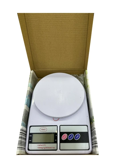 Yakut Hassas Dijital LCD Ekranlı Mutfak Terazisi Tartısı - 10 Kg. Kapasiteli - 1 Adet - 4