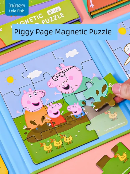 Peppa Pig Magnetik Bulmaca Oyuncağı - Eğlenceli Macera Domuz Bulmacası 25/30/36 Parça - 2