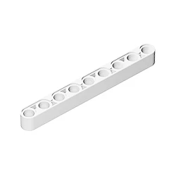 Lego Uyumlu 40490 Yapı Blokları - 1x9 Delik Kol - Beyaz