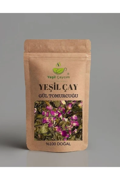 Güllü Rize Yaprak Yeşil Çay Harmanı %100 Doğal El Yapımı, ve Doğal Detoks, 50 Gr