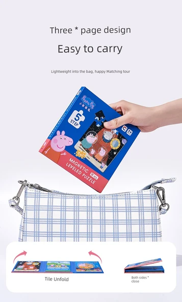 Peppa Pig Magnetik Bulmaca Oyuncağı - Eğlenceli Macera Domuz Bulmacası 25/30/36 Parça - 10
