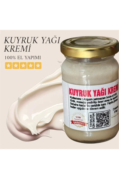Kuyruk Yağı Kremi %100 El yapımı eklem ve kas ağrılarını hafifletmesine yardımcı 200gr