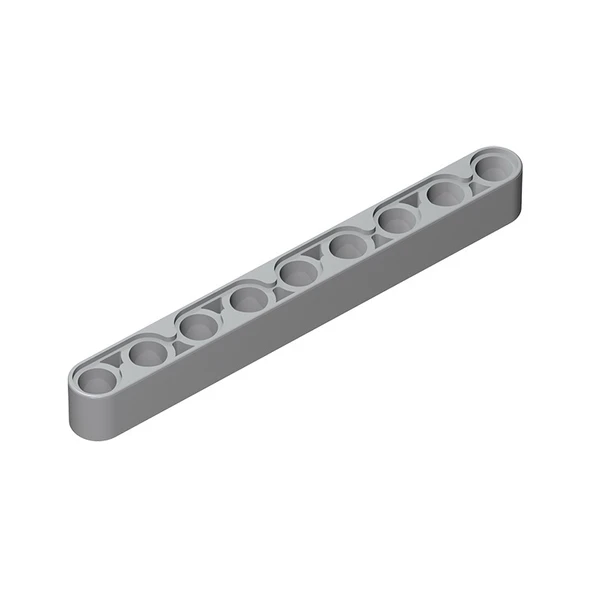 Lego Uyumlu 40490 Yapı Blokları - 1x9 Delik Kol - Açık Gri