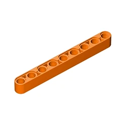Lego Uyumlu 40490 Yapı Blokları - 1x9 Delik Kol - Turuncu