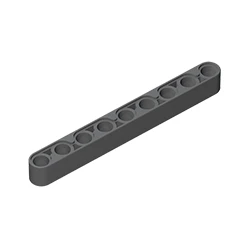 Lego Uyumlu 40490 Yapı Blokları - 1x9 Delik Kol - Siyah - 3