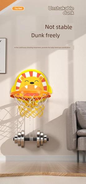 Çocuklar için Basketbol Potası Seti - Artı Kurbağa - 1 Basketbol ile - 11