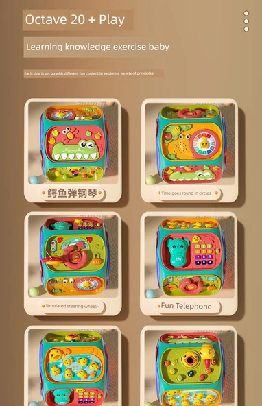 Sekiz Kenarli Davul Bebek Oyuncağı - Artırma No. Şarj Takımı [Bağlantı Dişlisi] Hediye Kutusu - Resim 11