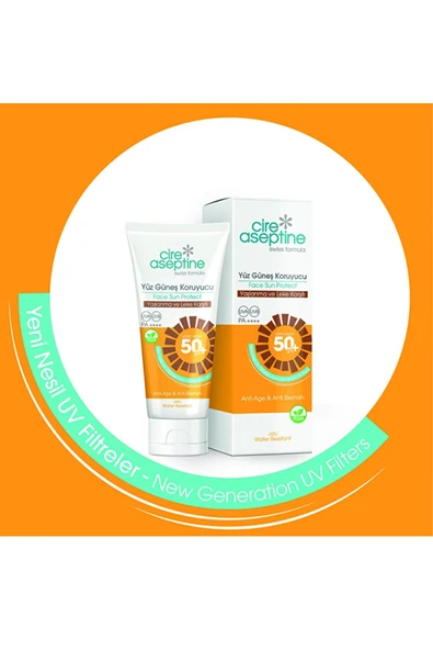 Cire Aseptine Yüz Güneş Kremi SPF 50+ – Yaşlanma Karşıtı & Leke Önleyici Koruma, 50 ml ürün görseli